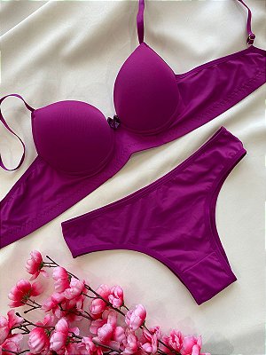 Conjunto básico em microfibra liso