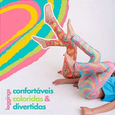 Legging Infantil Menina Estampada Suplex Estrela Cadente