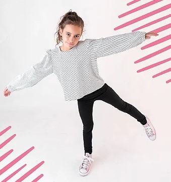 Legging Infantil Menina Suede Preta
