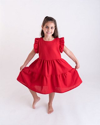 Vestido Infantil Marias Linho