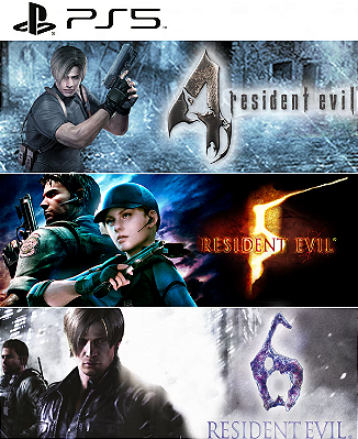Pacote Triplo Resident Evil PS5 Midia Digital