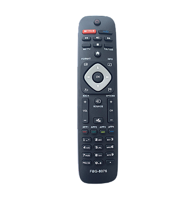 8076 CONTROLE SMART COMPATÍVEL C/ PHILIPS C/NETFLIX