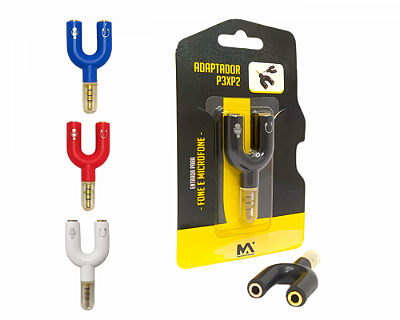 Adaptador Fone e microfone P3xP2 Maxmidia MAX-ADP3