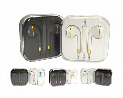 Fone de Ouvido Intra Auricular Com Fio e Controle de Volume Conexão P2 Kapbom KA-703-5G