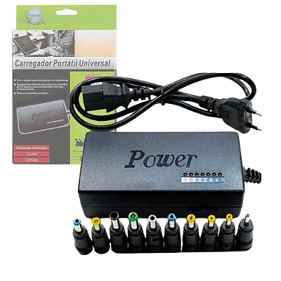 Fonte Carregador Universal Notebook Adaptador Com 9 Plugs Lukton DNC-669 / AL-E9602