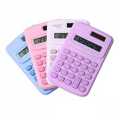 Mini Calculadora Eletrônica Portátil Colorida Tela LCD Digital Kapbom KA-6070