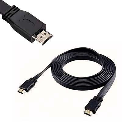 Cabo HDMI Achatado 2 metros 4K Emborrachado High Speed Exbom HDMI-2M-0220