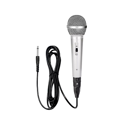 Microfone Dinâmico Profissional com Cabo Adaptador P10 Altomex M-303