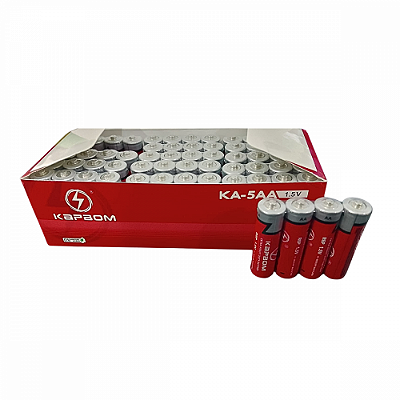 Caixa de Pilhas AA 1.5V com 60 pilhas Kapbom KA-5AA