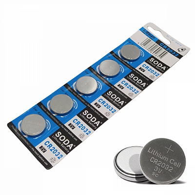 Cartela com 5 unidades de Bateria CR2032 Litio 3V Maxmidia MAX-CR2032