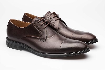 Sapato Derby Brogue Café