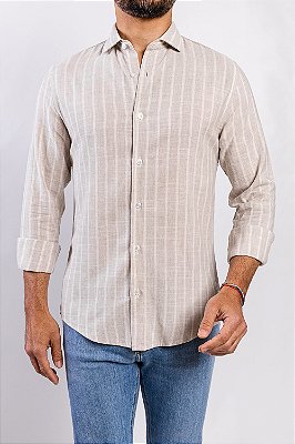 Camisa xadrez oversize WAC - CAM1014BEGE