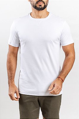 Camiseta Algodão Pima Branca