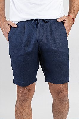 Bermuda Boggi Linho Marinho