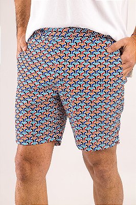 Short de Banho Estampa Geométrica