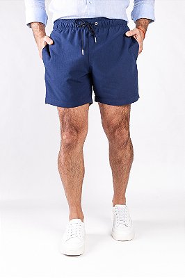 Short de Banho Liso Marinho