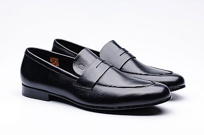 Loafer Cesar de Couro Preto