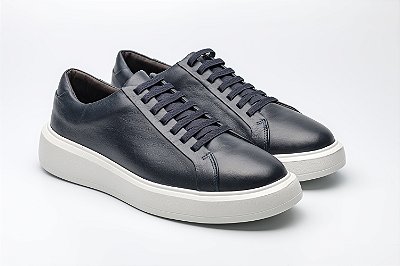 Sneaker New French Couro Marinho