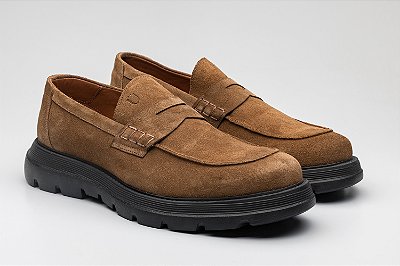 Loafer Tratorado de Camurça Whisky
