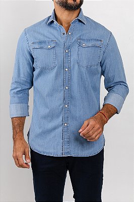 Camisa Arm Design Jeans Claro
