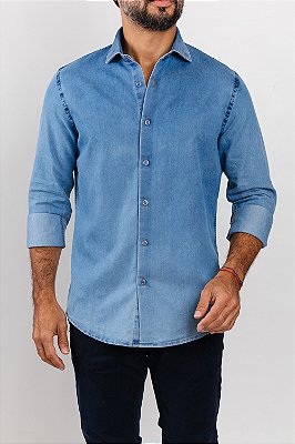 Camisa Arm Design Jeans Delavê