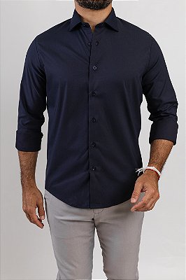 Camisa Arm Collar Azul Marinho