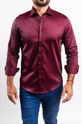 Camisa Arm Collar Bordo