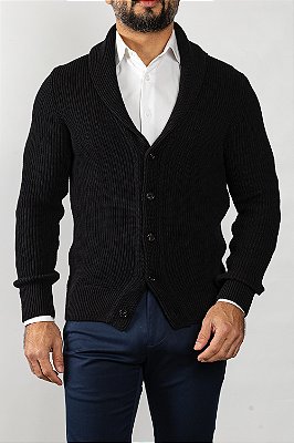 Cardigan de Tricot Preto
