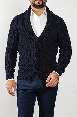 Cardigan de Tricot Marinho