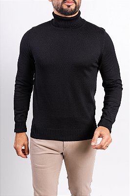 Tricot Gola Role Preto