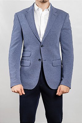 Blazer de Malha Tecnológica Azul
