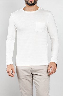 Camiseta Pocket Texturizada Off White