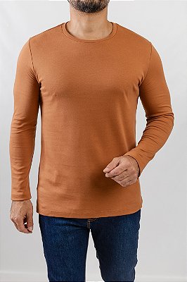 Camiseta Gold Manga Longa Camel