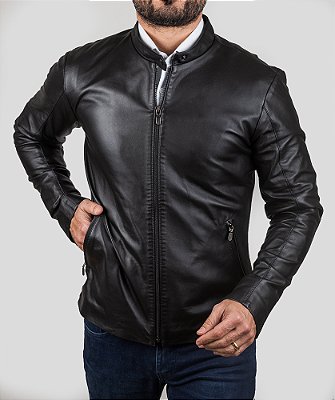Jaqueta Perfecto de Couro Preto