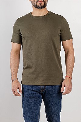 Camiseta Arm Design Manga Curta Verde Oliva