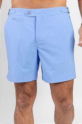 Short de Banho Azul com Fivela