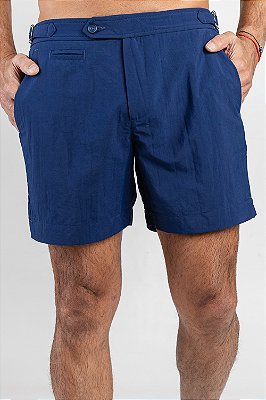 Short de Banho Marinho com Fivela