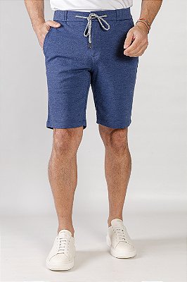 Bermuda Jogging de Malha Azul Royal