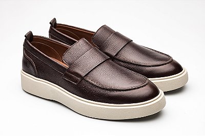 Loafer Couro Floater Café