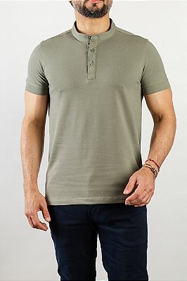 Camiseta Pima Gola Padre Verde Oliva