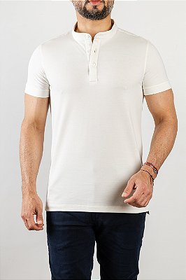 Camiseta Pima Gola Padre Off White