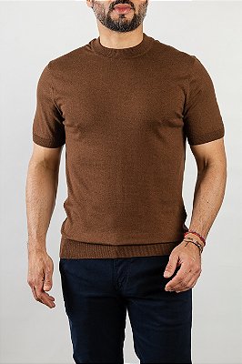 Camiseta Garda Gola Redonda Café