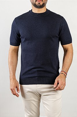 Camiseta Garda Gola Redonda Marinho