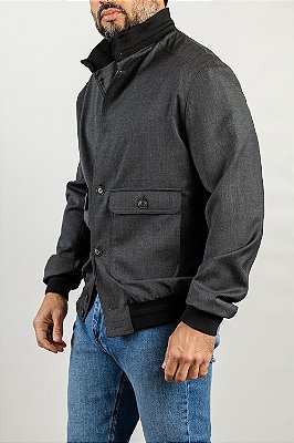 Jaqueta Harrington Cinza