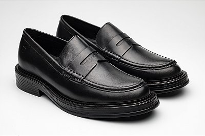 Loafer Lexus Couro Preto