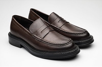 Loafer Lexus Couro Café