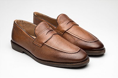 Mocassim Gripen Couro Conhaque