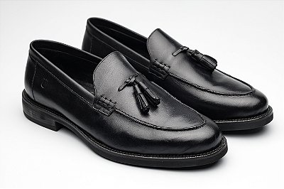 Tassel Loafer Couro Preto