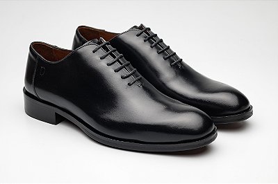 Sapato Wholecut Couro Preto
