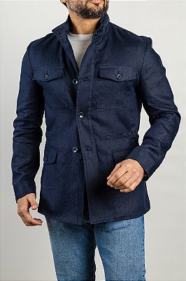 Parka Verano de Linho Marinho